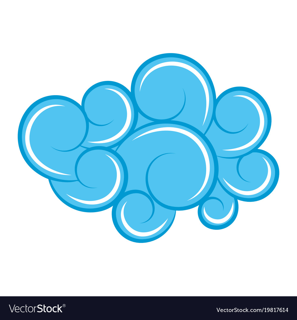 Blue cloud weather climate cartoon image Vector Image Blue cloud weather climate cartoon image Vector Image
