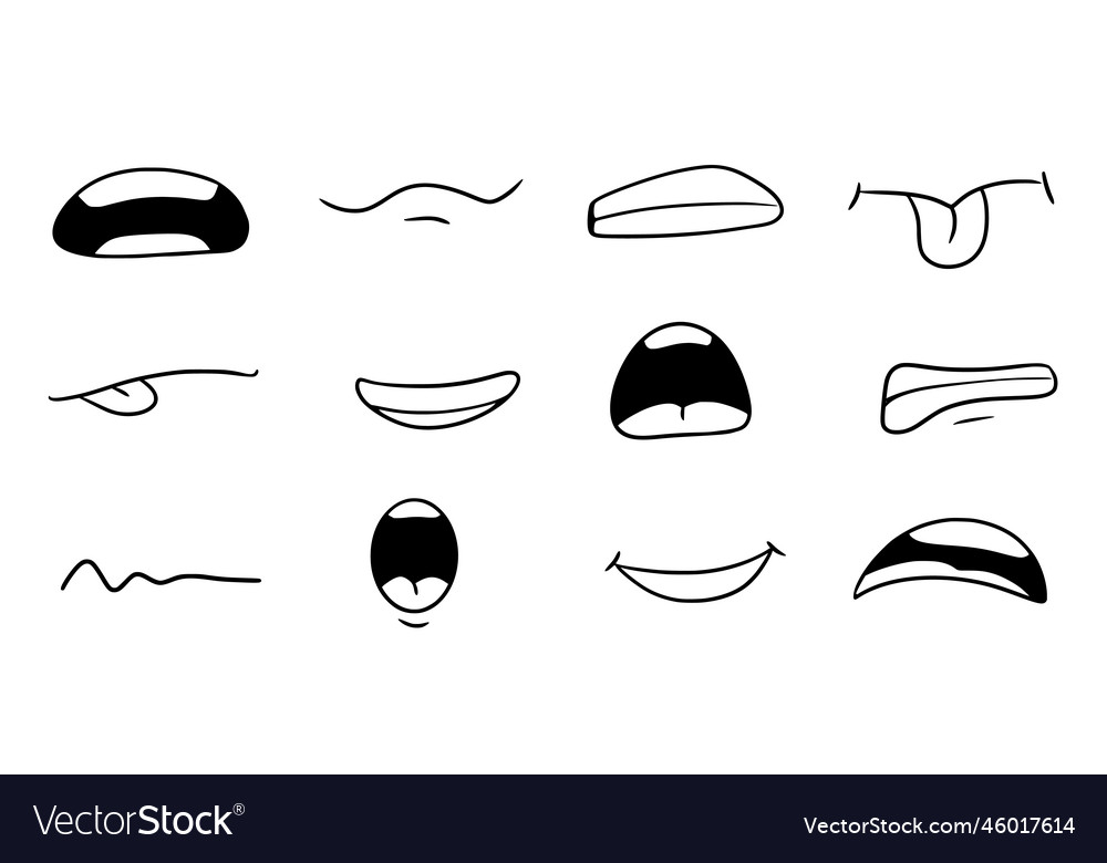 Cartoon Unhappy Mouth Stock Illustration - Download Image Now - Bizarre,  Cheerful, Clip Art - iStock