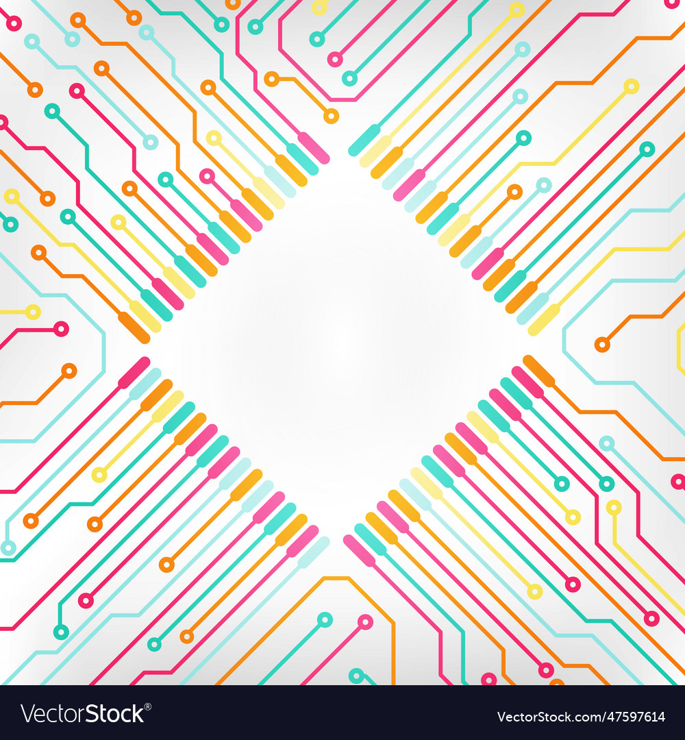 Circuit board cpu microprocessor data transfer vector image Circuit board cpu microprocessor data transfer