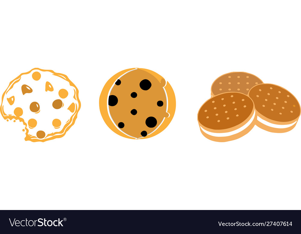 Cookie-Symbol auf weißem Hintergrund