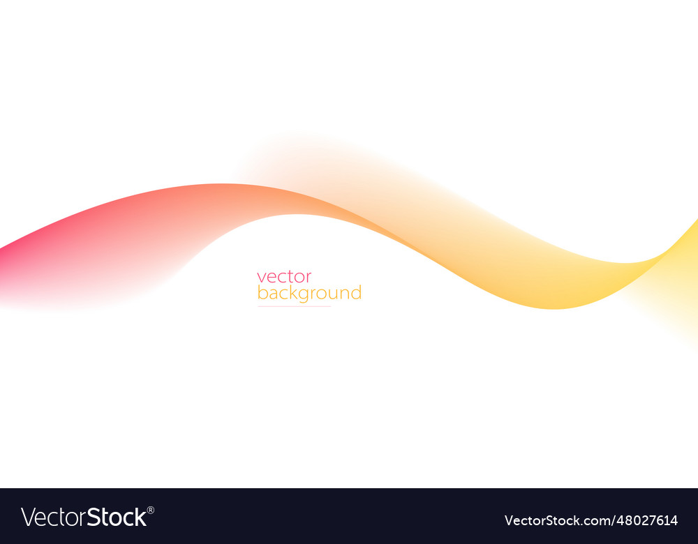 Flowing color curve shape with soft gradient