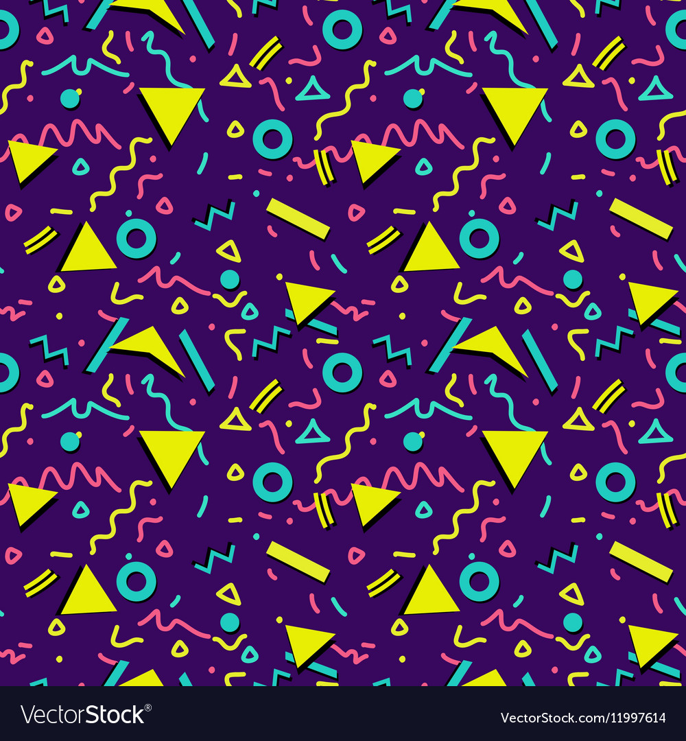 Geometric 80s fashion style seamless pattern Vector Image