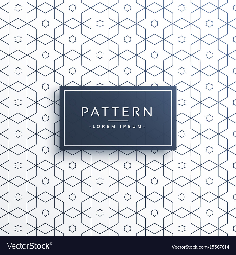 Hexagonal Geometric Line Pattern Background Vector Image