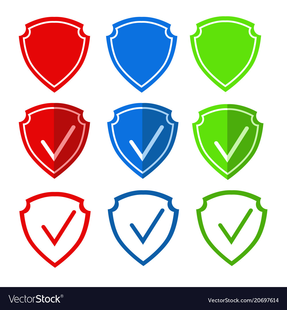 Icon shield symbolizes protection vector image Icon shield symbolizes protection