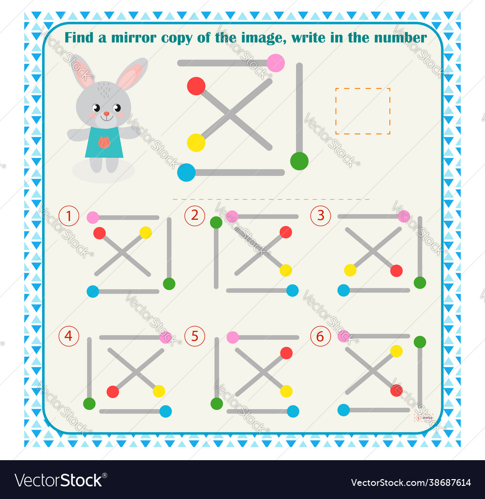 Logic puzzle game for children vector image Logic puzzle game for children