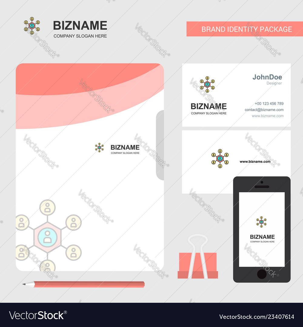 Network business logo file cover visiting card