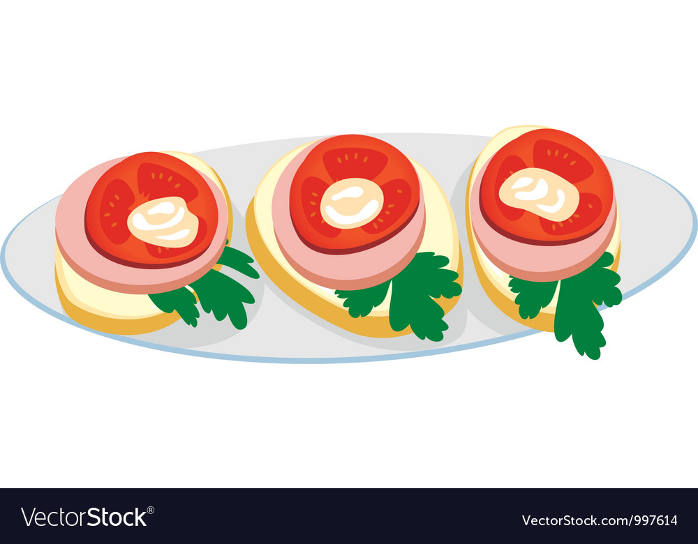 Plate with sandwiches