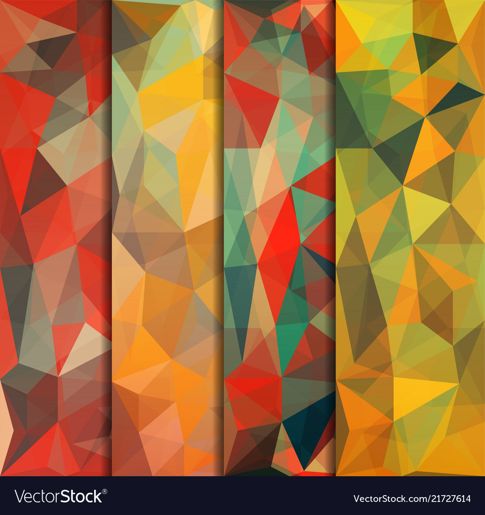Polygonal backgrounds set with abstract vector image Polygonal backgrounds set with abstract