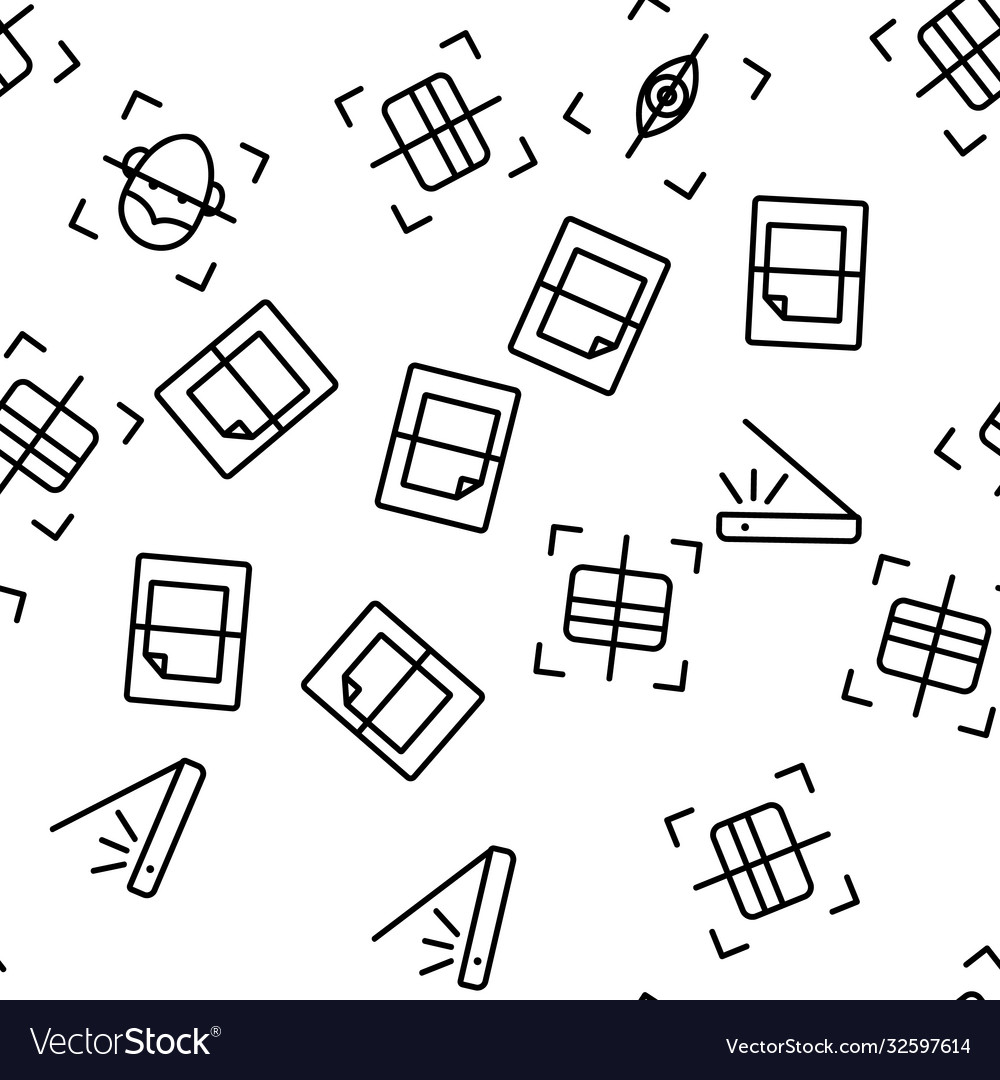 Scan reading seamless pattern vector image Scan reading seamless pattern