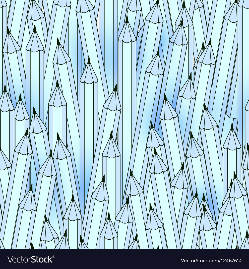 Seamless pattern with contour drawing outline