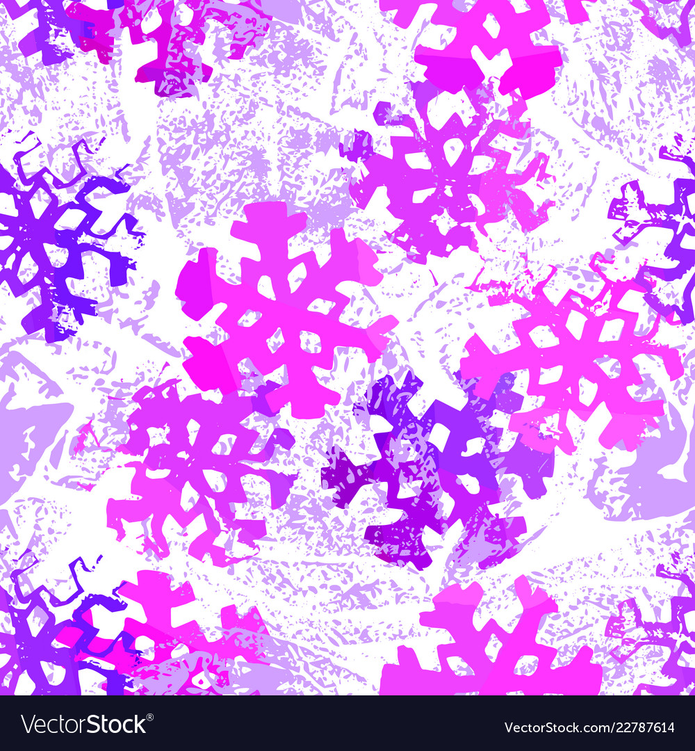 Seamless pattern with snowflakes vector image Seamless pattern with snowflakes