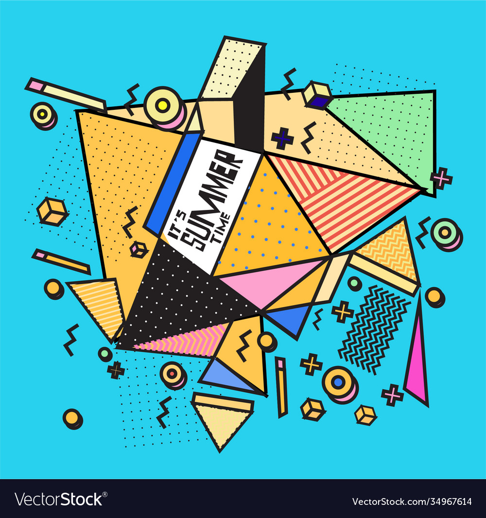 Triangle geometric forms for summer design event
