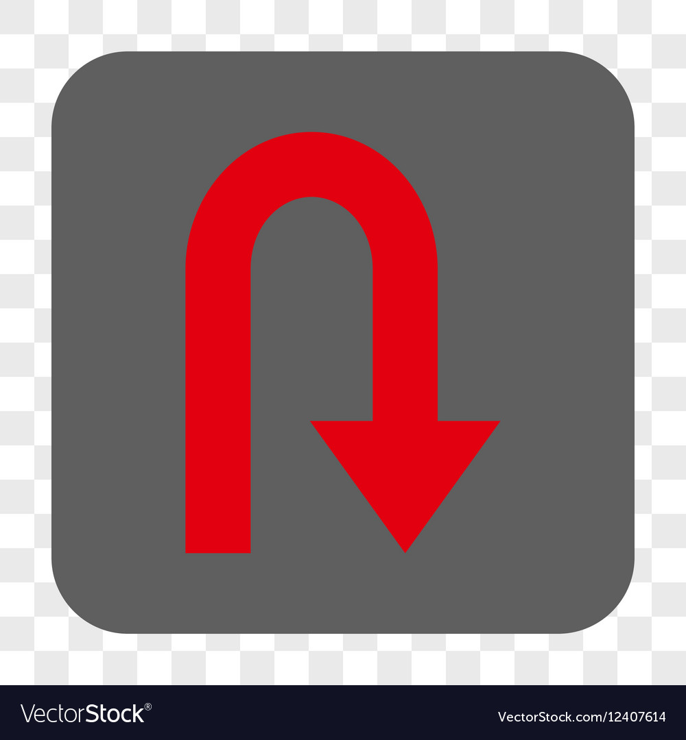 Turn back rounded square button