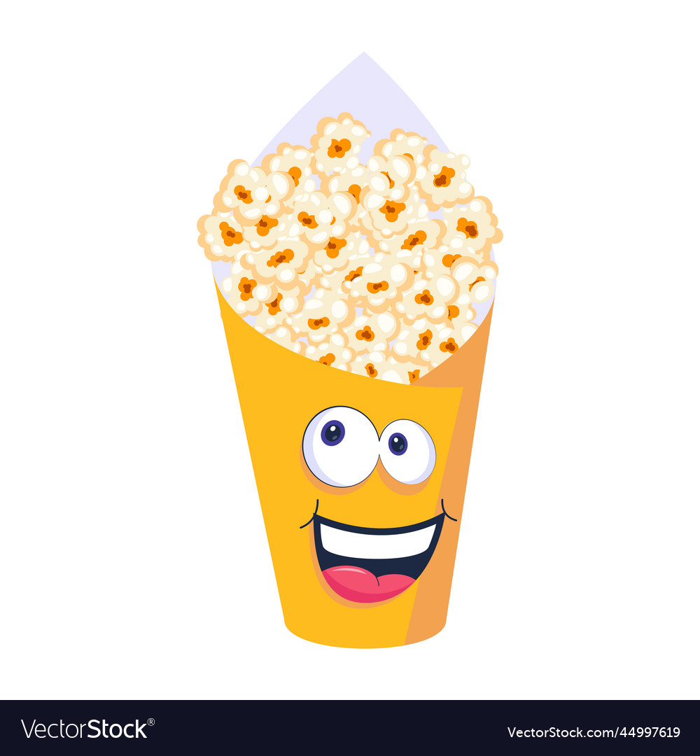 Ein flaches Design von Popcorn