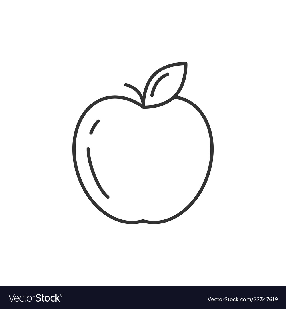 apple vector outline