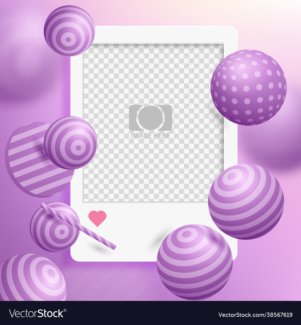 Blank photo frames with empty space for your image Vector Image Blank photo frames with empty space for your image