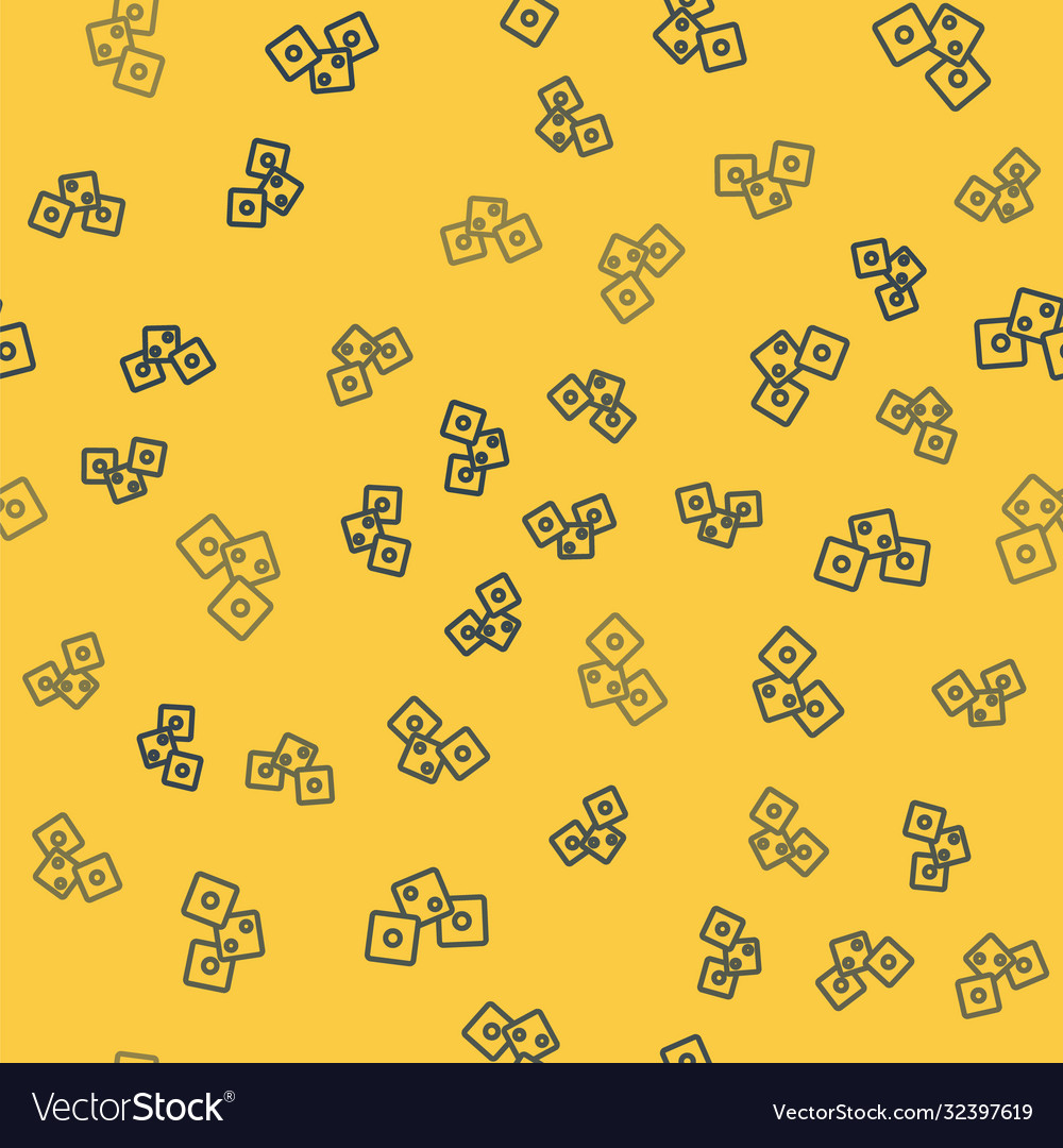 Blue line game dice icon isolated seamless pattern Vector Image Blue line game dice icon isolated seamless pattern