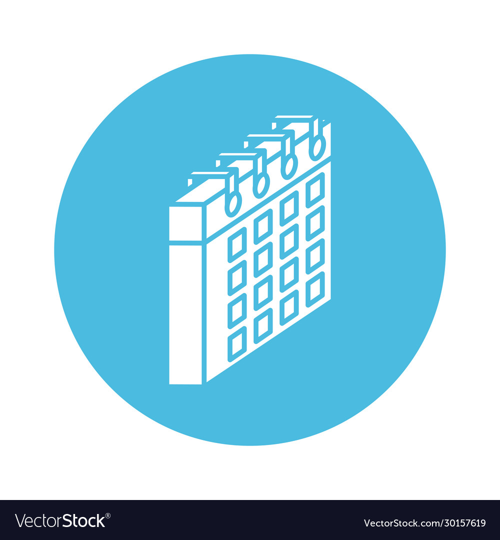 Calendar reminder date block style icon