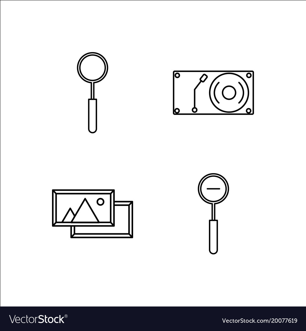 Design and studio simple linear icon setsimple
