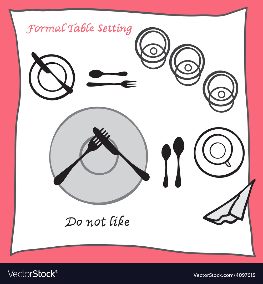 Do not like dining table setting proper