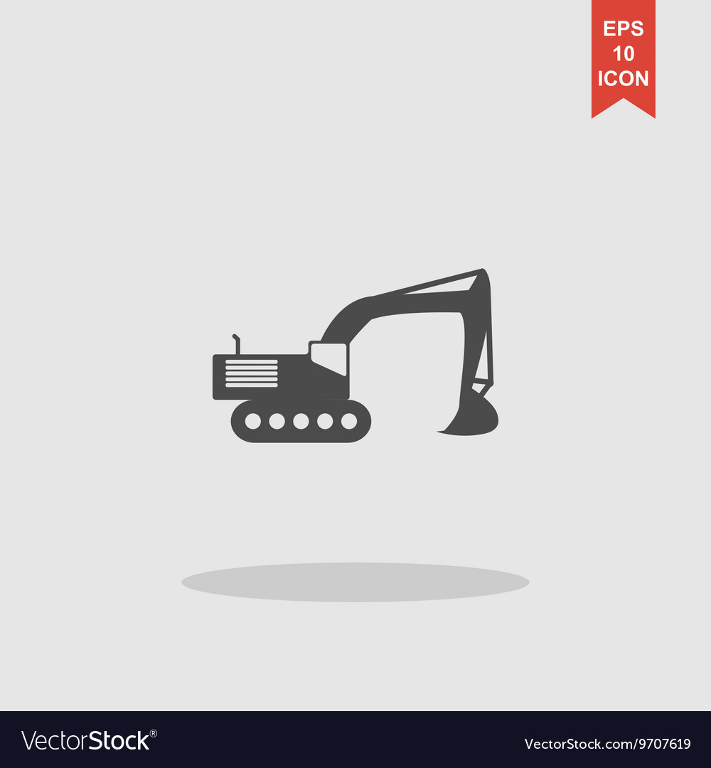 Excavator icon concept