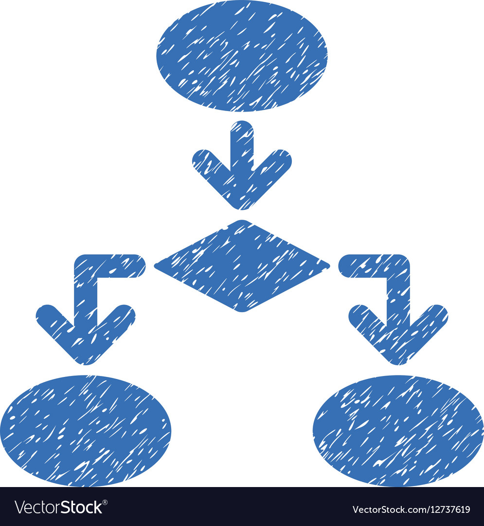 Flowchart grainy texture icon
