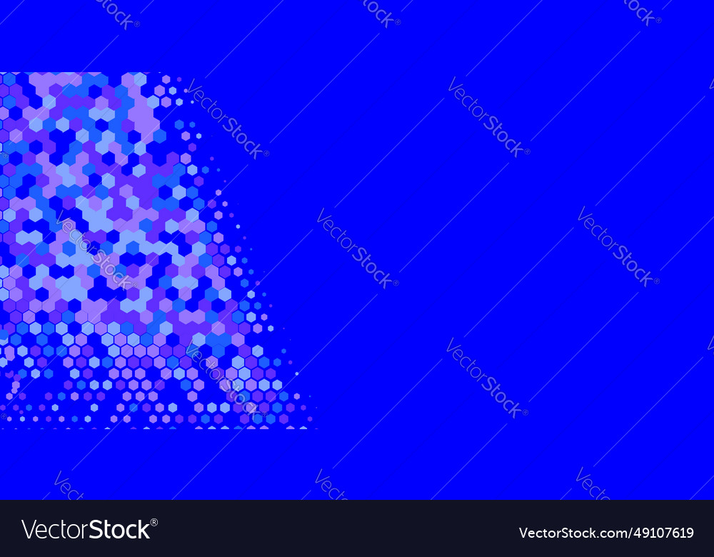 Geometric multi size hexagon with color