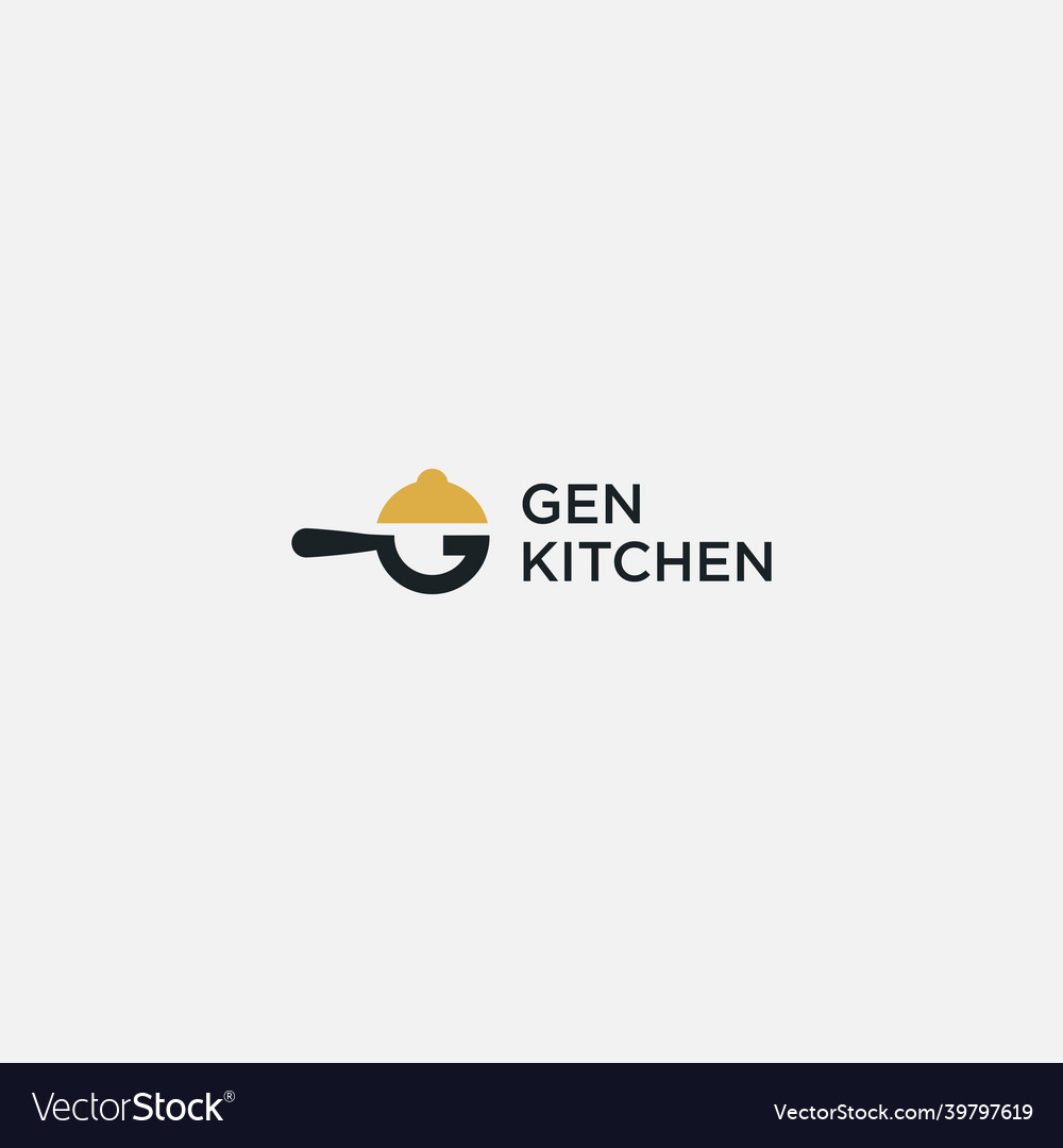 Kitchen set letter g logo design