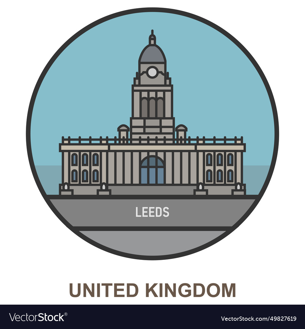 Leeds cities and towns in united kingdom Vector Image