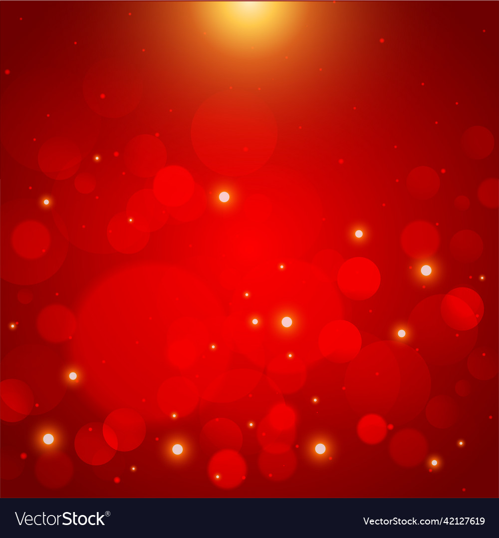 Red background with sparkling light and glitter vector image Red background with sparkling light and glitter