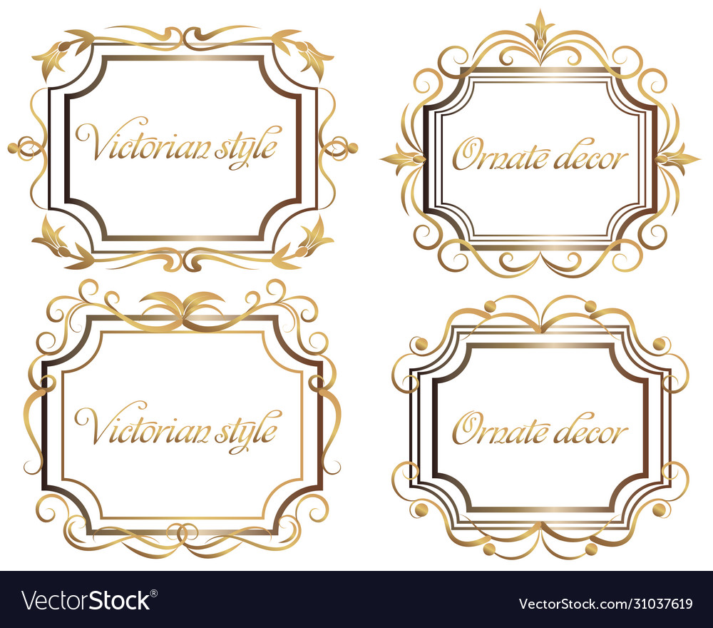 Set frames for design vector image Set frames for design