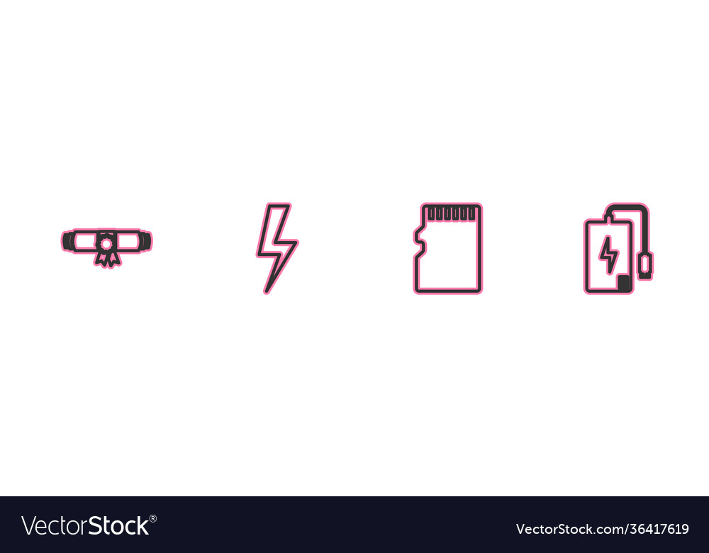 Set line diploma rolled scroll micro sd memory Vector Image Set line diploma rolled scroll micro sd memory