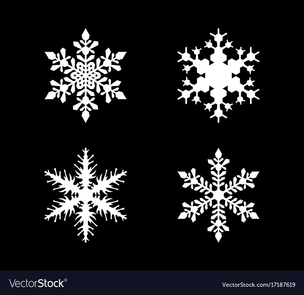 Set of snowflake in modern style