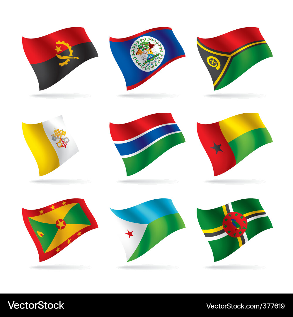 Set world flags 11 Royalty Free Vector Image - VectorStock