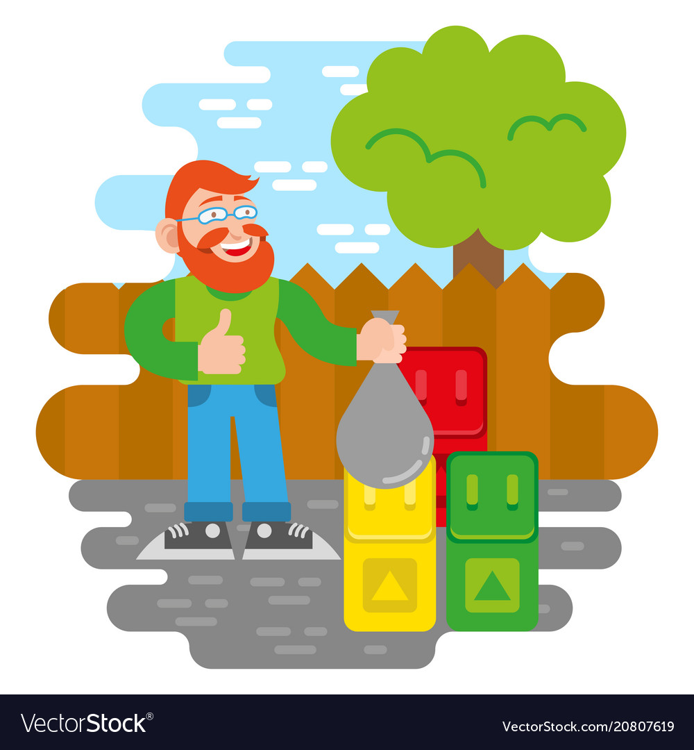 Sorted trash vector image Sorted trash