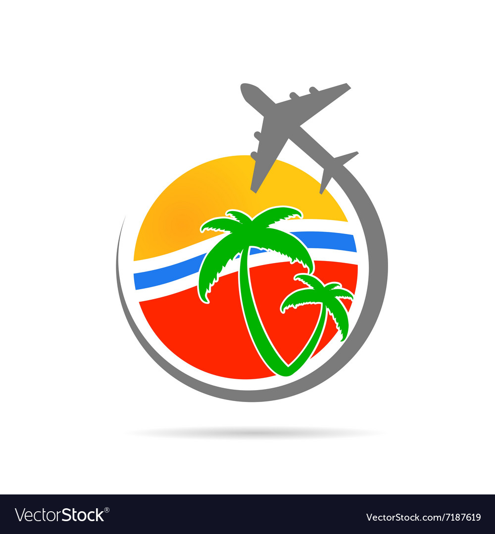 Travel sign with airplane