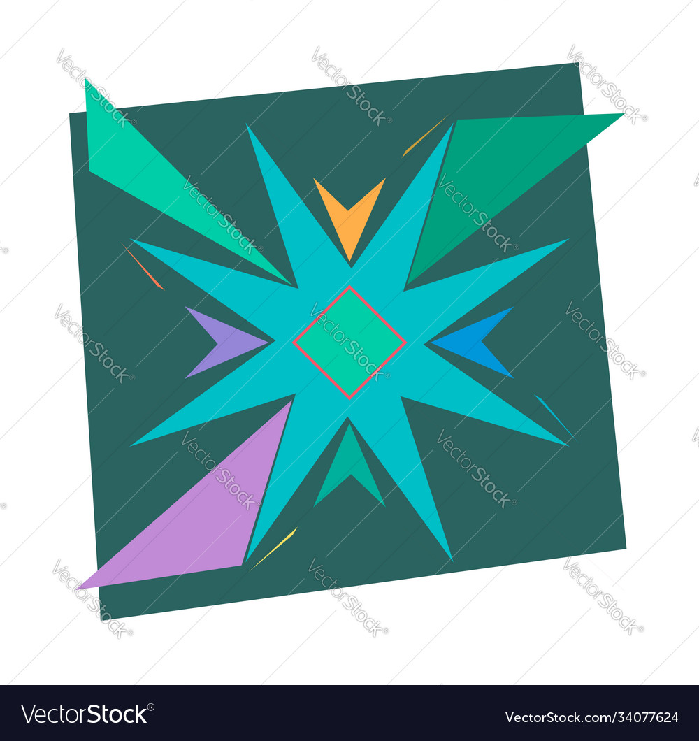 Abstract random geometry shape generative art vector image Abstract random geometry shape generative art