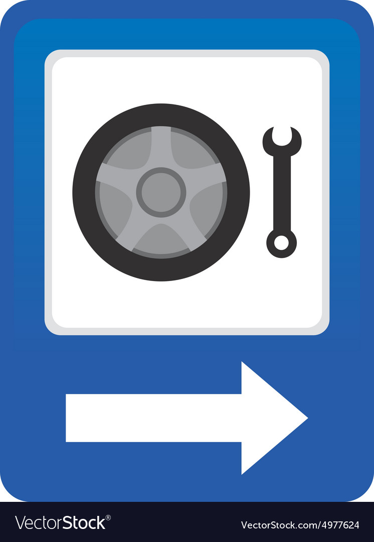 An isolated blue traffic signal with icon Vector Image