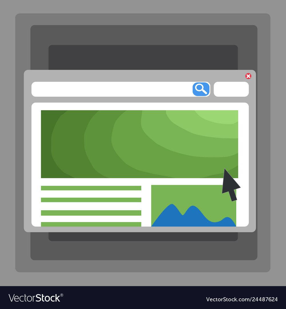 Blank template of colorful website page layout vector image Blank template of colorful website page layout
