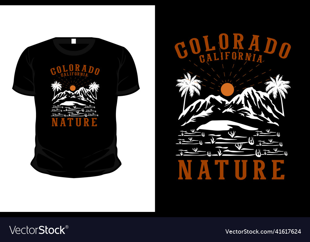 Colorado california nature hand drawn t shirt