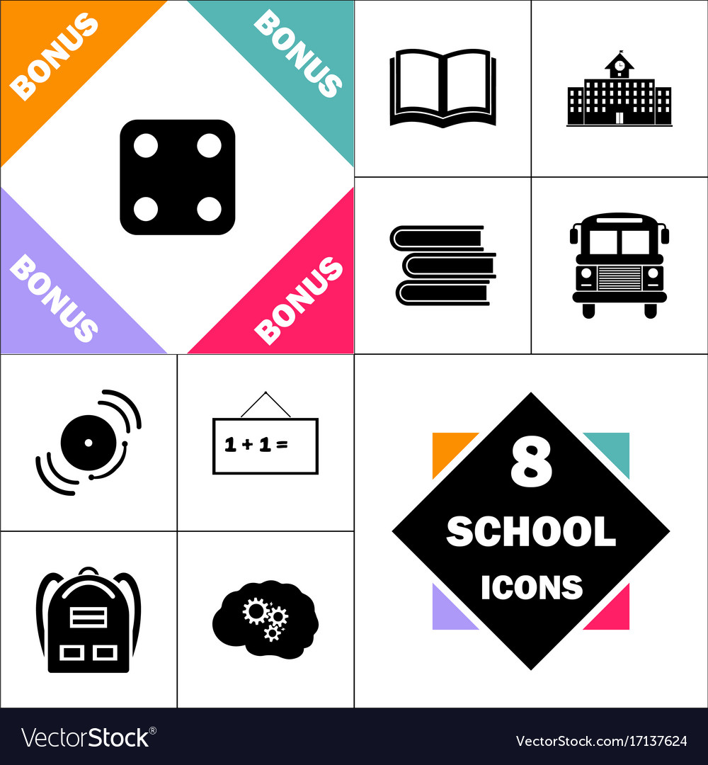Dice cube computer symbol