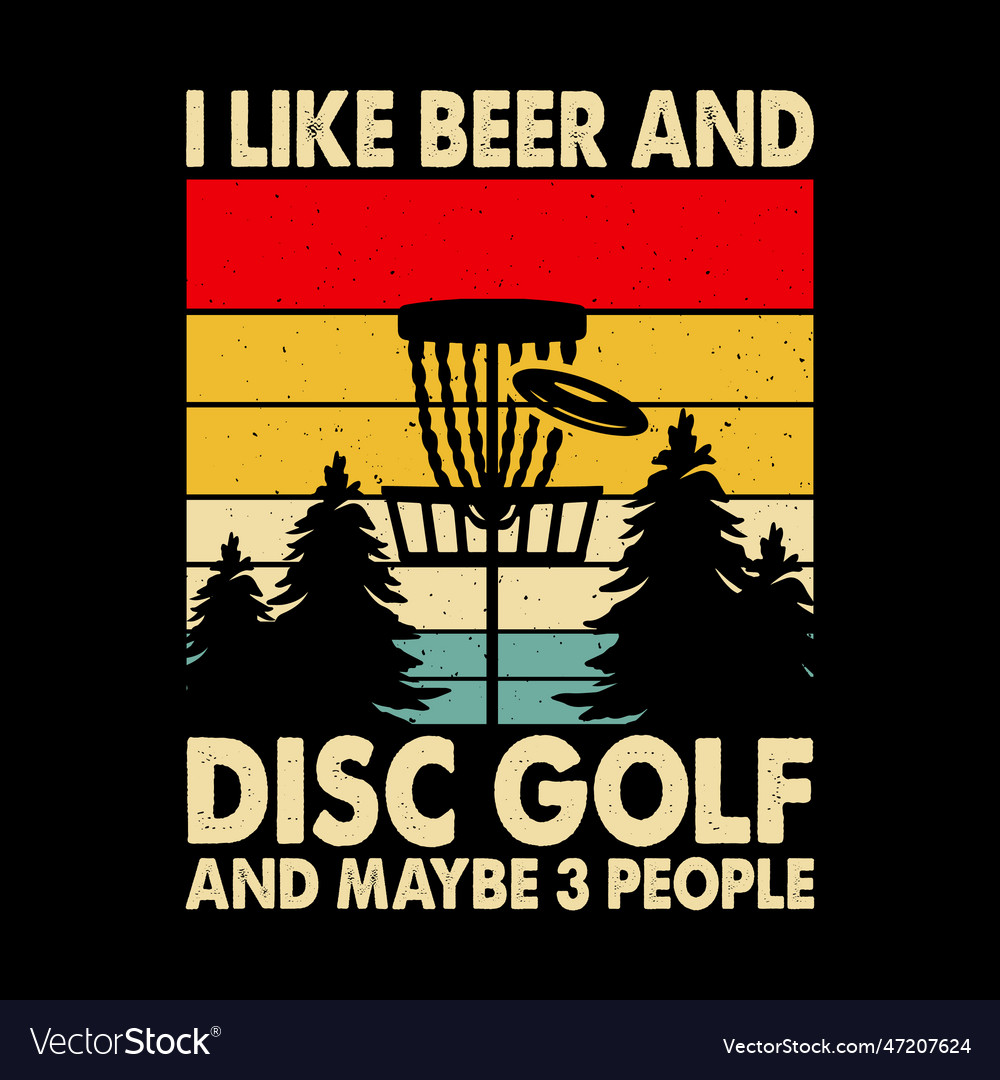 Disc Golfer Retro Vintage Golf T-Shirt Design