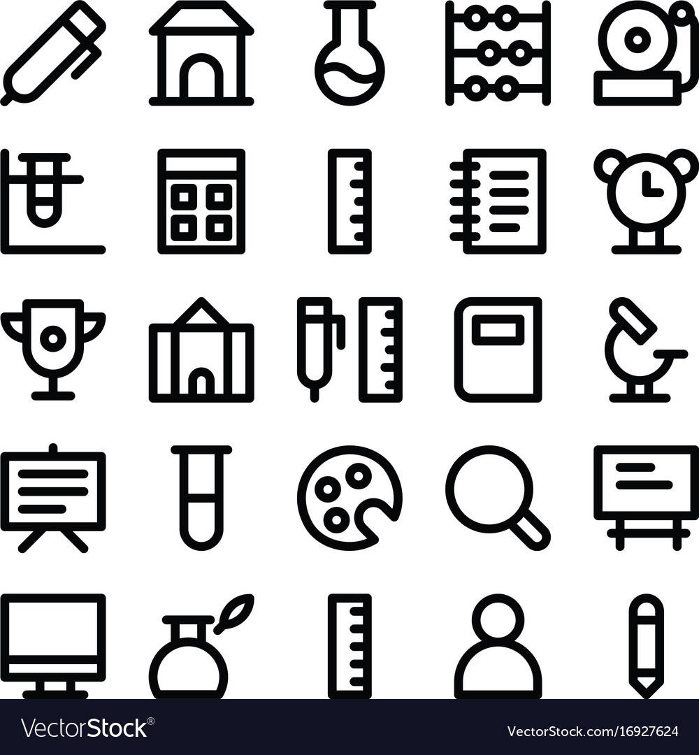 Education line icons 1