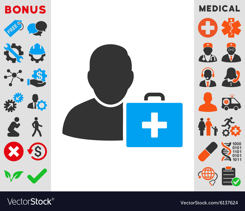 First aid man icon Royalty Free Vector Image - VectorStock