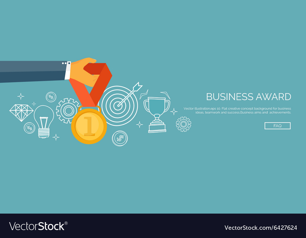 Flat business concept Royalty Free Vector Image