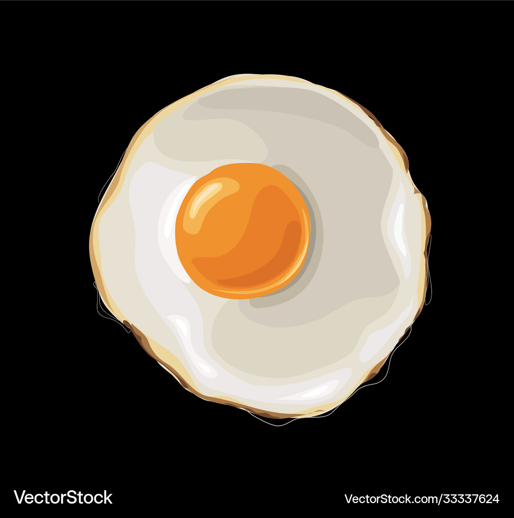 Fried egg Royalty Free Vector Image - VectorStock