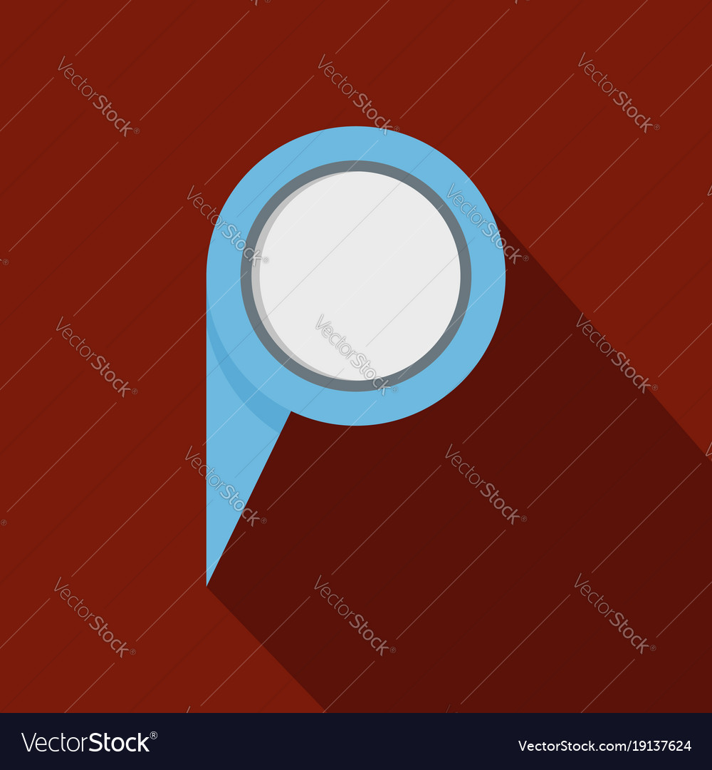 Navigation pin icon flat style Royalty Free Vector Image