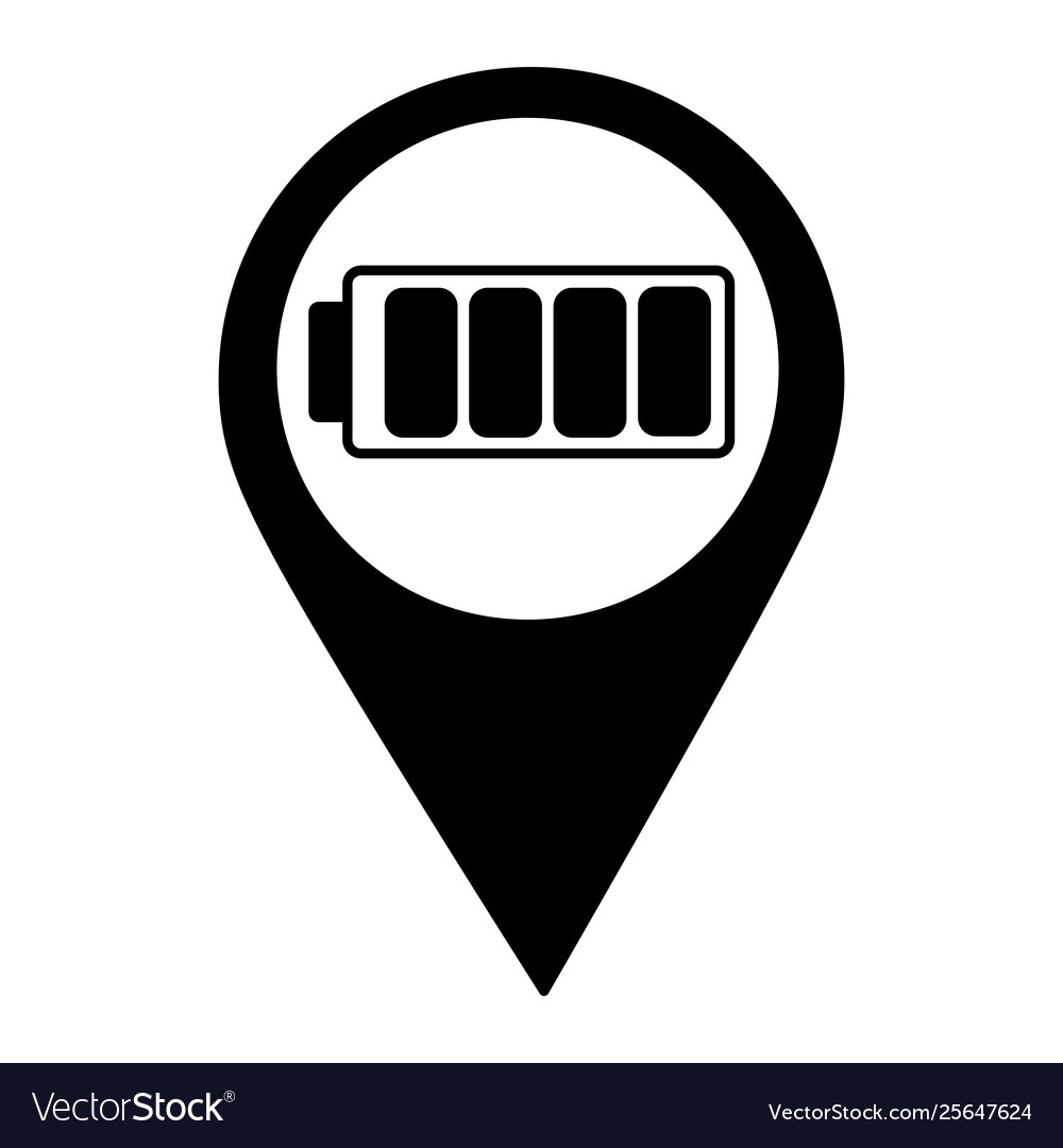 Navigation pointer battery energy vector image Navigation pointer battery energy