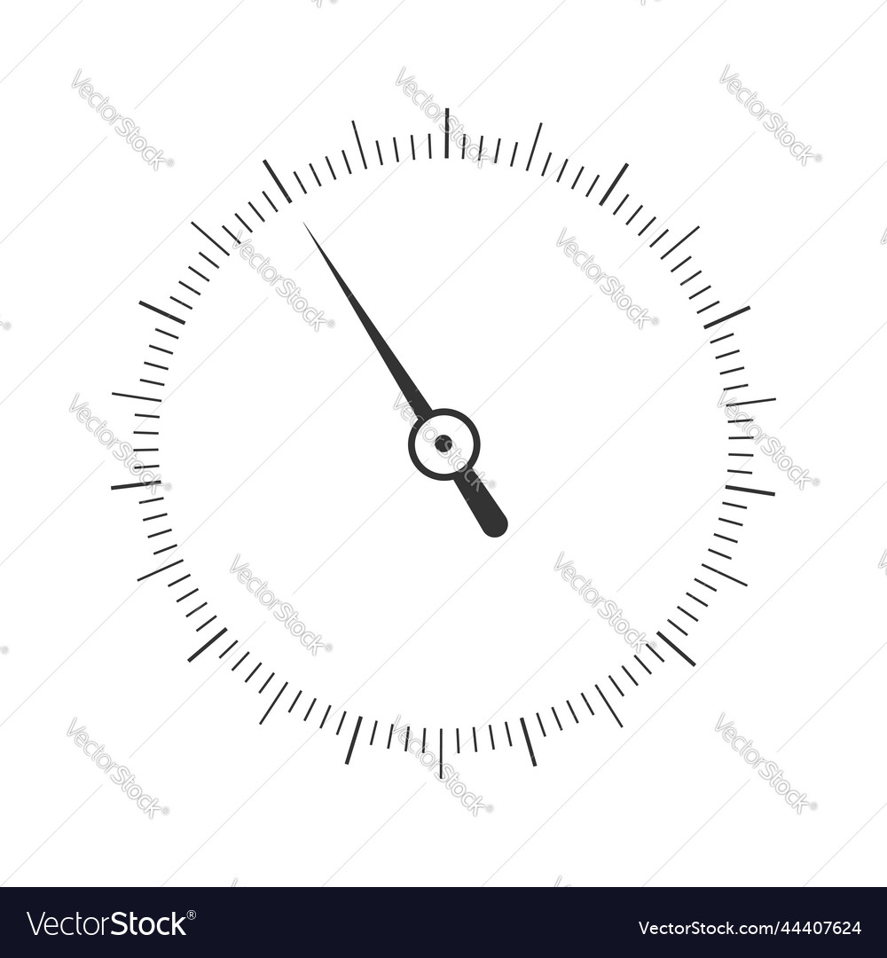 Round measuring scale with arrow 360 vector image Round measuring scale with arrow 360