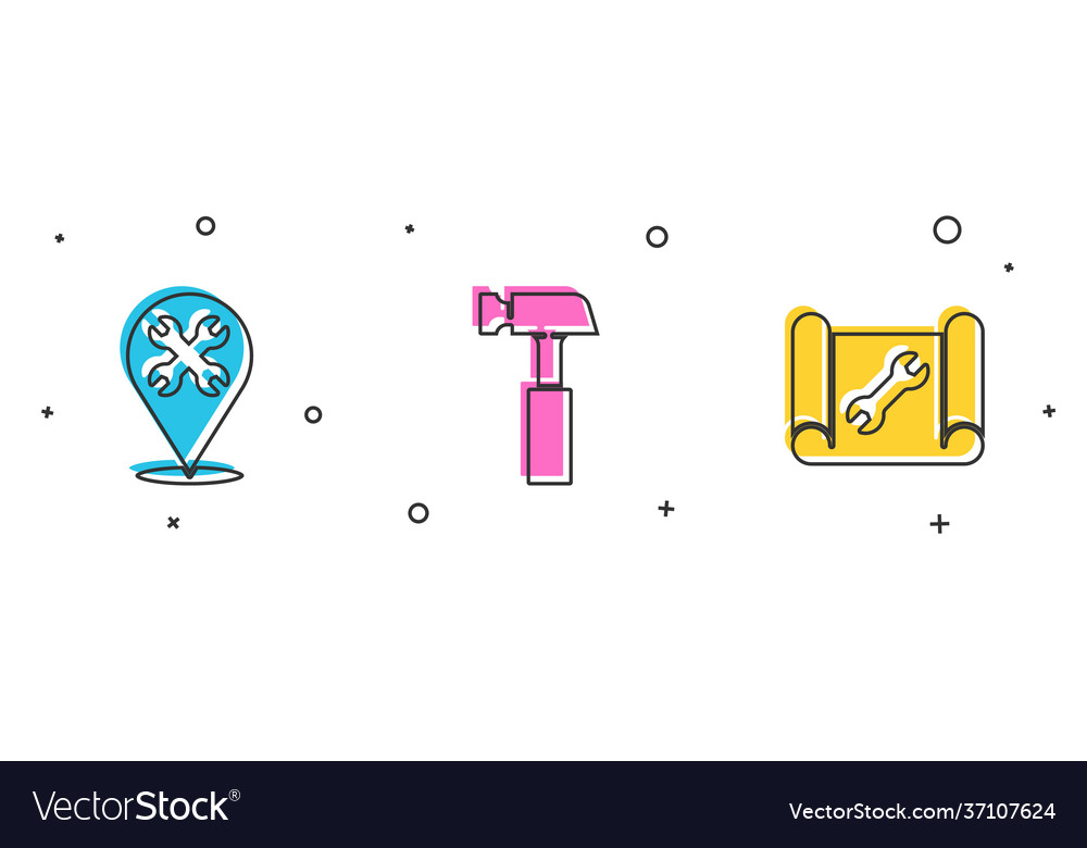 Set location with wrench hammer and graphing